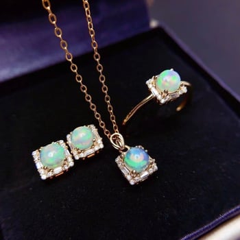 Réz ékszerszett: fülbevaló, nyaklánc és karkötő O- lánccal, elektroplattált felület, medál rézből, virágmintás