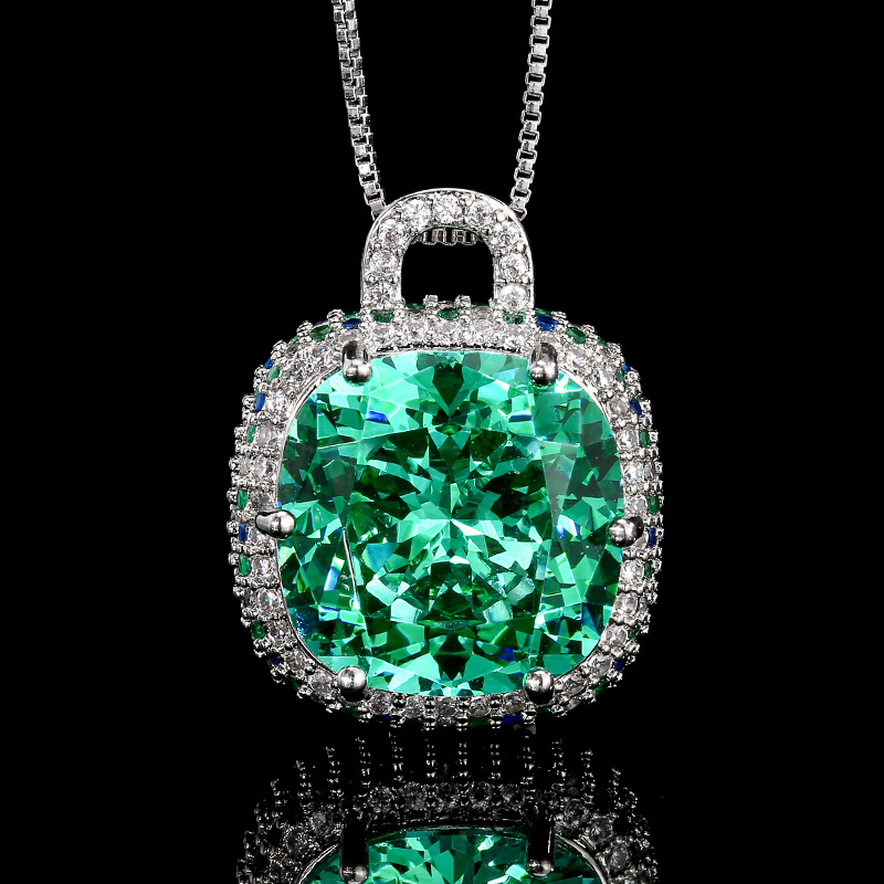 Y672 szett – rézből készült nyaklánc és gyűrű, cirkón beépítés, doboz lánc, irodai stílus