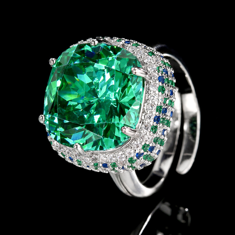 Y672 szett – rézből készült nyaklánc és gyűrű, cirkón beépítés, doboz lánc, irodai stílus