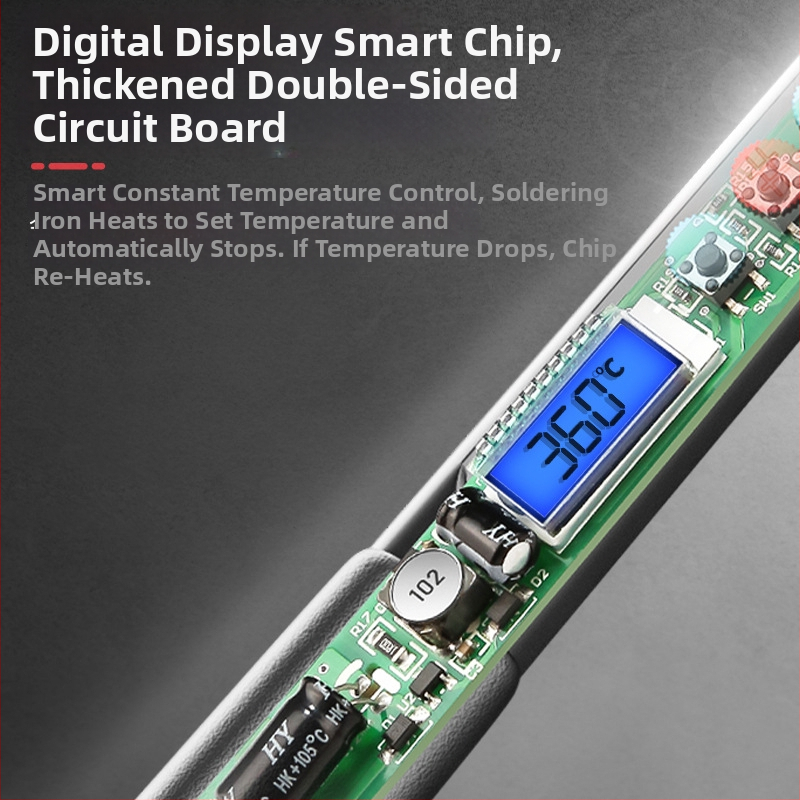 Delixi elektriskā lodāmra ar iekšējo apkuri, regulējama temperatūra, keramikas apkures elements, mājas lodēšanas komplekts, lodēšana, desoldering un pyrogrāfija