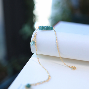 Nefrita abaku kulons rokassprādze, ledaina tipa, dabīgs nefriti A klases, roku darbs, pārklāta ar 14K zeltu