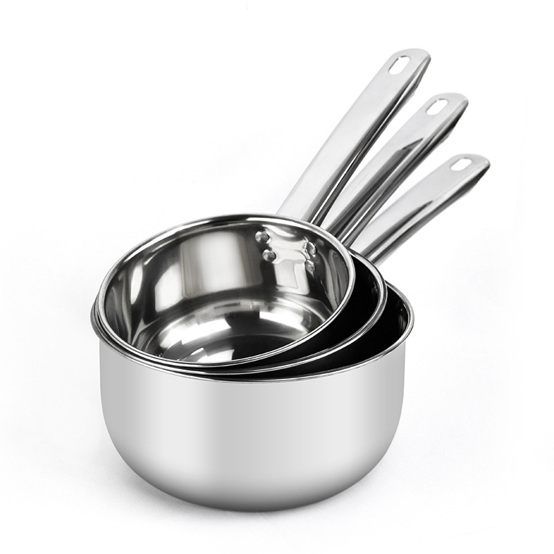 Ανοξείδωτη κουτάλα νερού με μακριά λαβή και βαθιά λεκάνη — μονοκόμματη κατασκευή