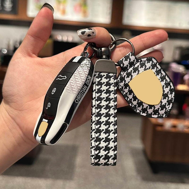 Кейс за ключове Porsche за Cayenne, Macan, Panamera, 911 и Taycan — ABS материал, прост стил