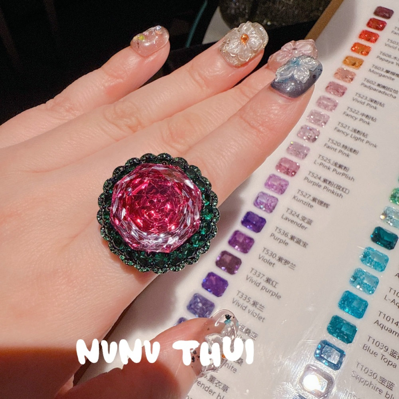 Colier geometric din zircon, încrustat cu diamante, stil franțuzesc retro