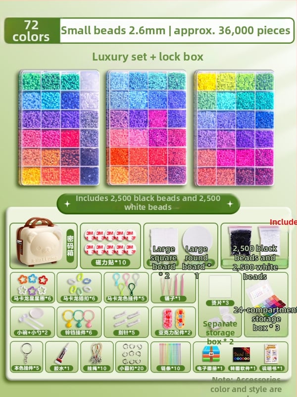 DIY pērļu komplekts 3D puzlei ar demontēšanas un salikšanas darbstaciju – Materiāls 3283617; vecums 14+; veicina intelektuālo attīstību un roku-ocu koordināciju