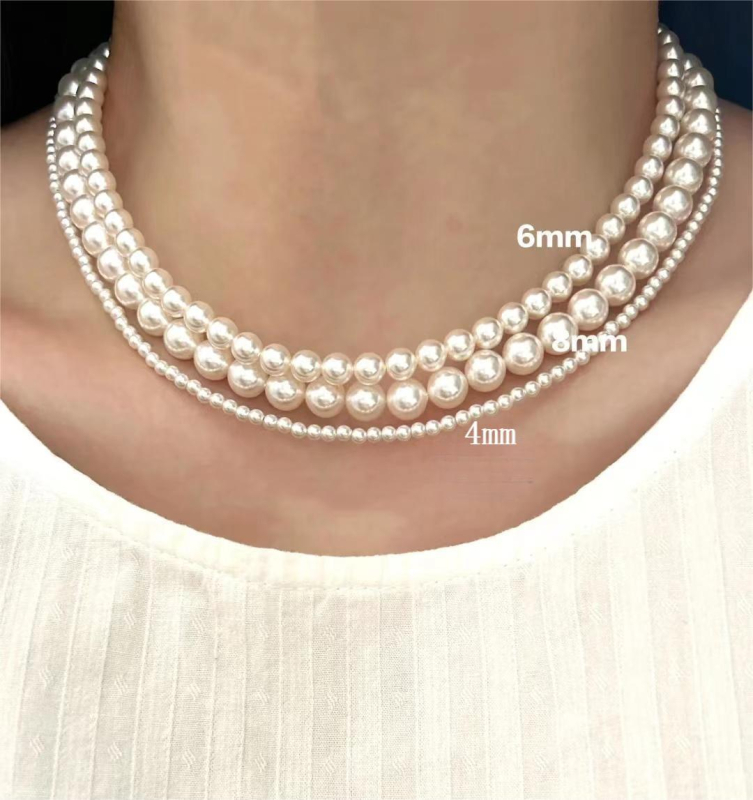 Colier din argint 925 cu lanț de perle și închidere Ingot, lucrat manual, design geometric, lux discret