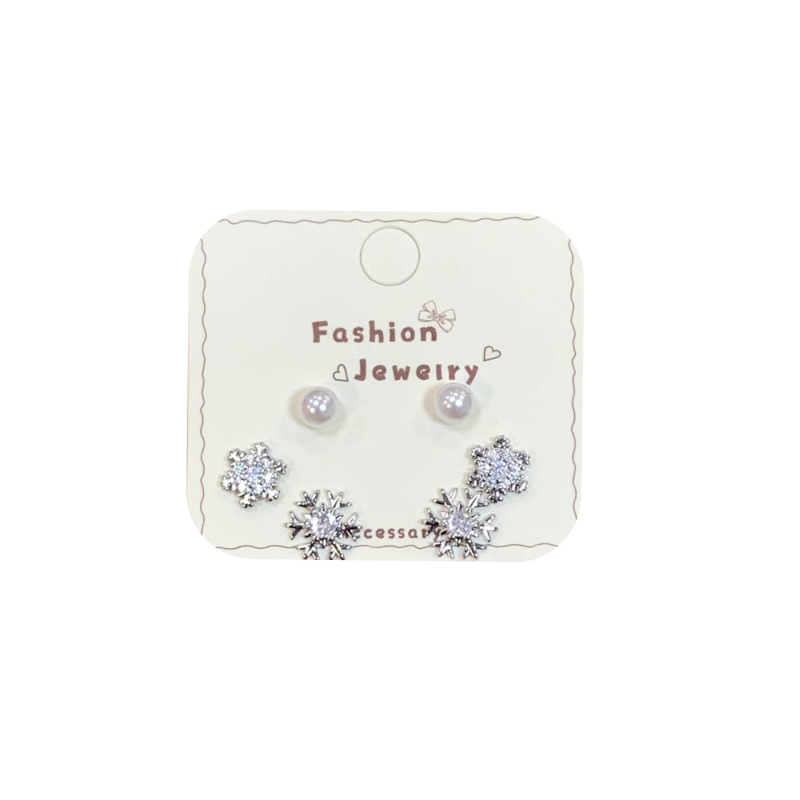 Bakrene naušnice s mikrougrađenim cirkonima, marka Aino, 925 srebrni postovi, stil Ins, zima 2025