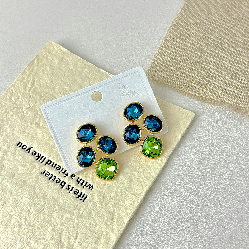 Icalian legura geometrijske naušnice s elektroplatiranjem – egzotičan stil, literarno retro