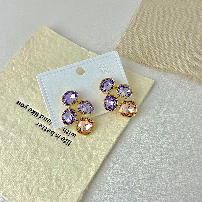 Icalian legura geometrijske naušnice s elektroplatiranjem – egzotičan stil, literarno retro