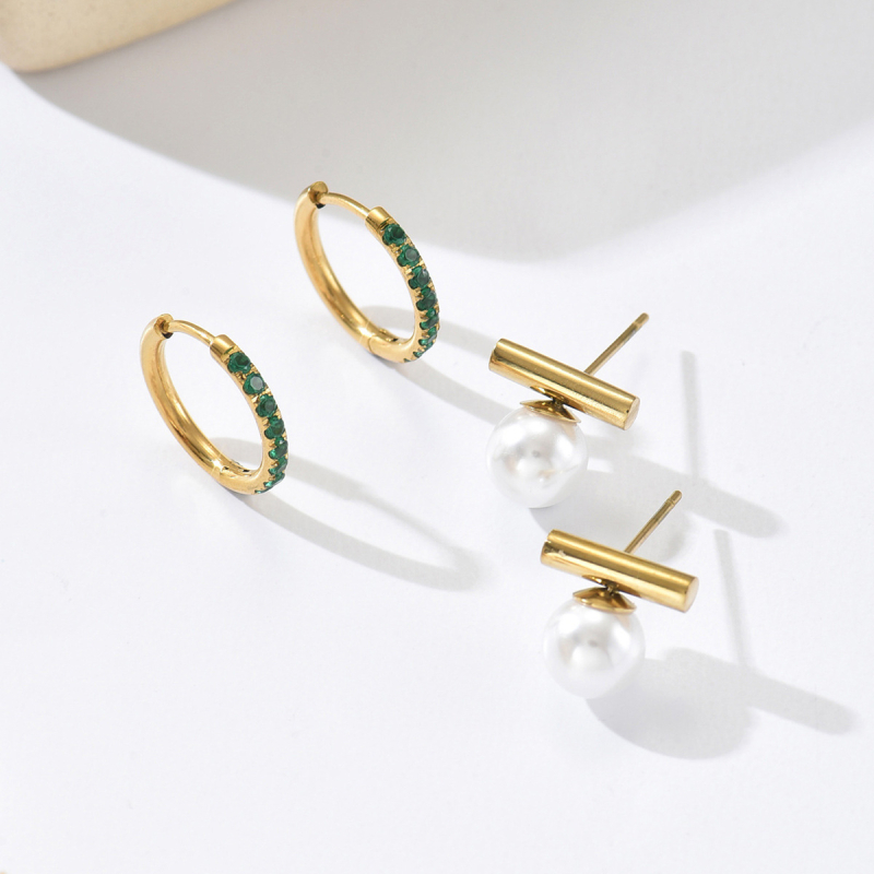 Cercei geometrici cu rhinestones pentru femei, placare electroplată, stil proaspăt și dulce