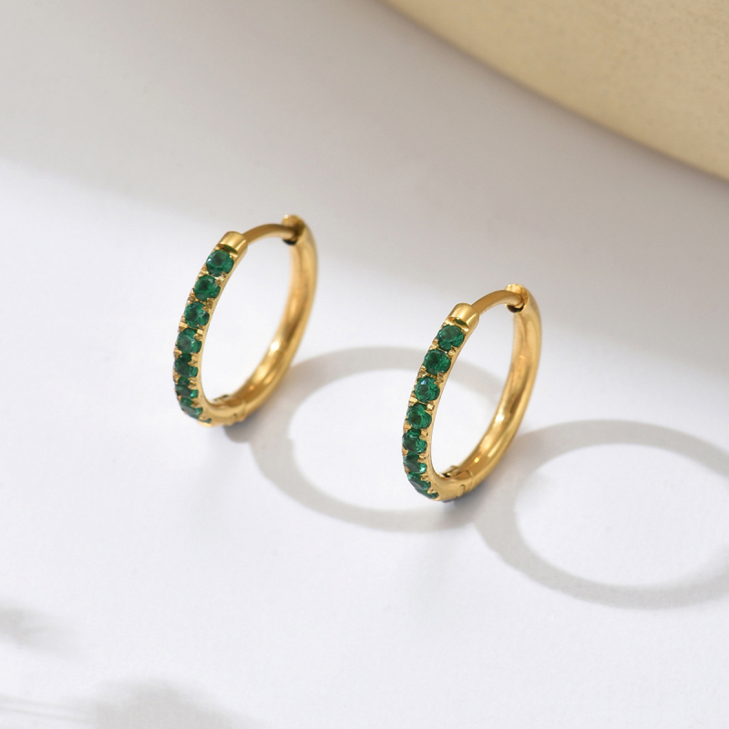 Cercei geometrici cu rhinestones pentru femei, placare electroplată, stil proaspăt și dulce