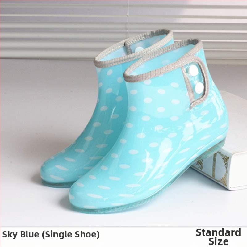 Sieviešu PVC lietus zābaki, īss augstums, ūdensnecaurlaidīgi, neslīdoši, ar flīsa iekšpusi