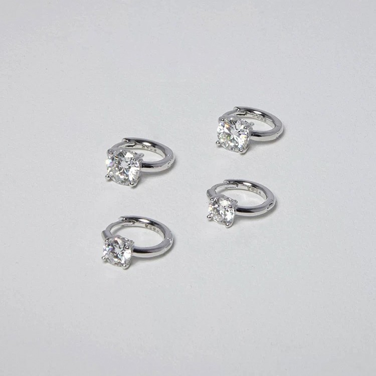 Ženske naušnice – 925 srebro, U-oblik geometrijski oblik, jednostavan stil, kod proizvoda A616