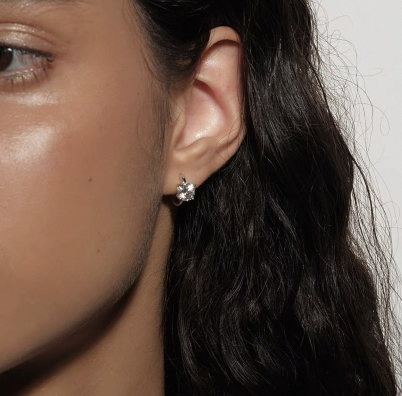 Ženske naušnice – 925 srebro, U-oblik geometrijski oblik, jednostavan stil, kod proizvoda A616