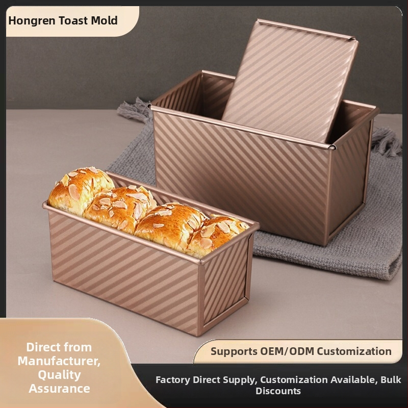 Duonos ir pyragų forma su dangteliu – anglies plienas, banguotas paviršius, reguliarus daugianario formos