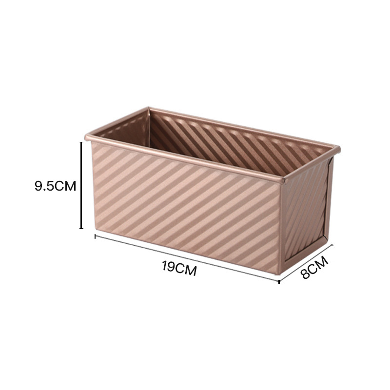 Duonos ir pyragų forma su dangteliu – anglies plienas, banguotas paviršius, reguliarus daugianario formos