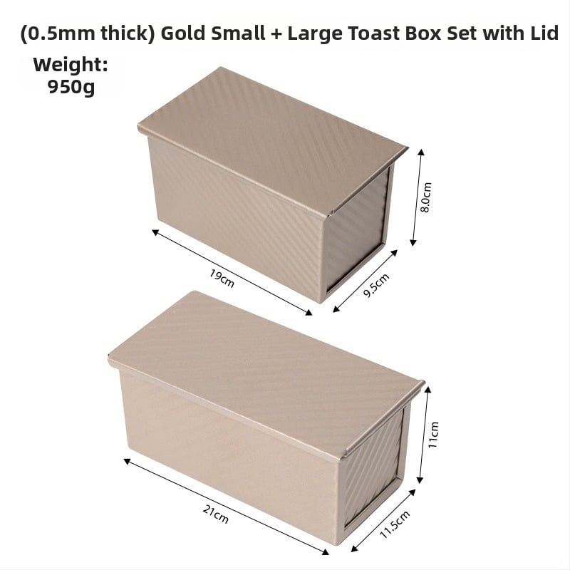 Duonos ir pyragų forma su dangteliu – anglies plienas, banguotas paviršius, reguliarus daugianario formos