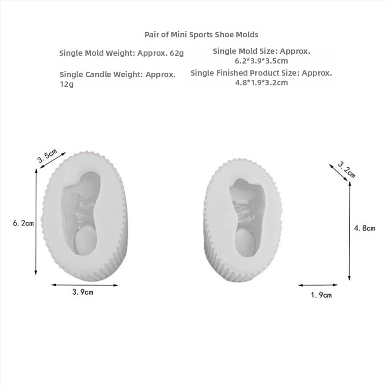 Xinqi Silikono formos batams – netipinė forma; Silikonas; tinka žvakioms, gipsiui, dervai, epoksidui ir rankų darbo muilui