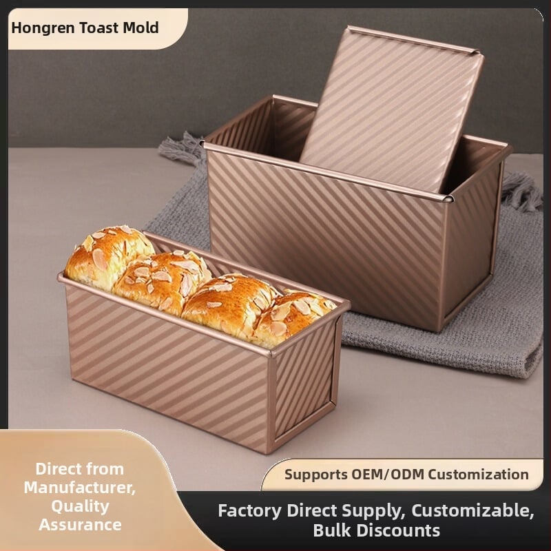 Duonos kepimo forma su dangteliu iš anglies plieno, bangų paviršiaus, reguliarus daugiaakampis formos