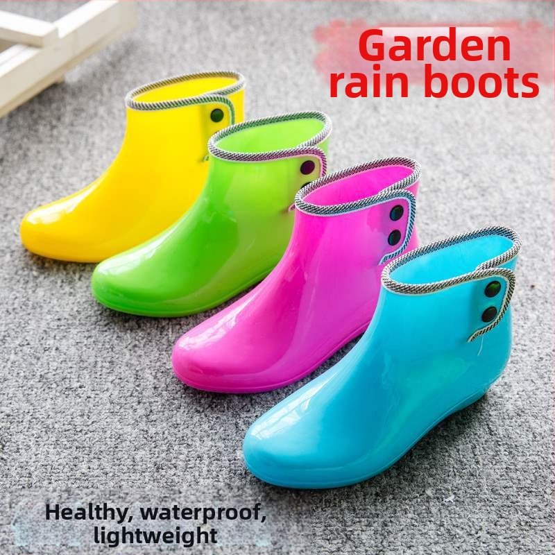 Sieviešu lietus zābaki, PVC augšējā daļa, zems garums, parasts biezums, modelis 1000262986