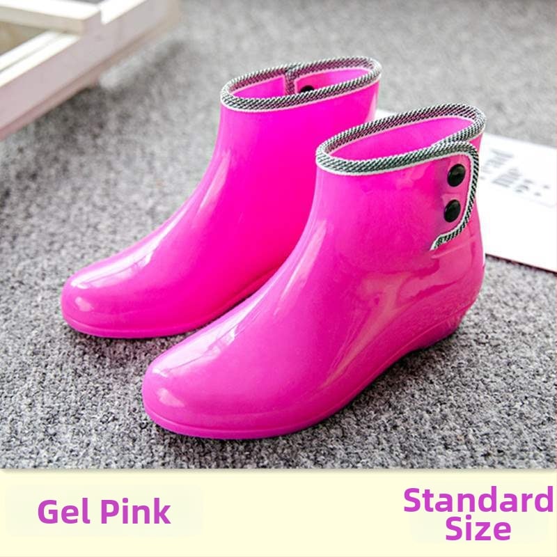 Sieviešu lietus zābaki, PVC augšējā daļa, ūdensdroši, ar fleece iekšpusi, pretslīdoša zole, īss augstums