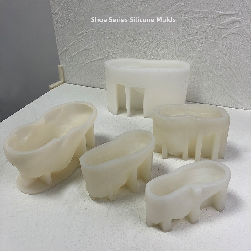 Xinqi silikono batų formos žvakių, gipso, resinų ir rankų darbo muilams — nestandartiniai kontūrai