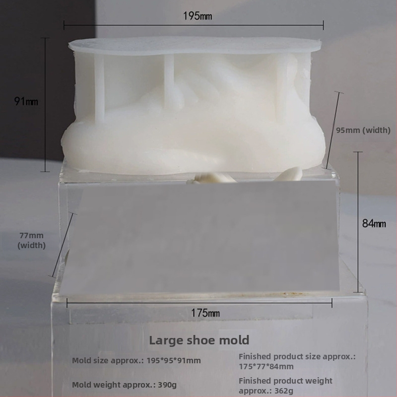 Xinqi silikono batų formos žvakių, gipso, resinų ir rankų darbo muilams — nestandartiniai kontūrai