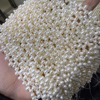 Пресноводни перли – необработени перли за DIY бижута, дупки по ръба с модел 3-7 дупки, свободни перли, лято 2024