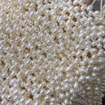 Пресноводни перли – необработени перли за DIY бижута, дупки по ръба с модел 3-7 дупки, свободни перли, лято 2024