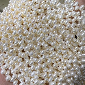 Пресноводни перли – необработени перли за DIY бижута, дупки по ръба с модел 3-7 дупки, свободни перли, лято 2024