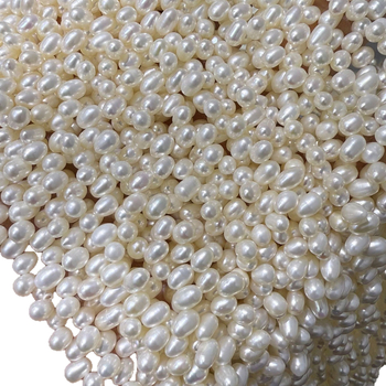 Пресноводни перли – необработени перли за DIY бижута, дупки по ръба с модел 3-7 дупки, свободни перли, лято 2024