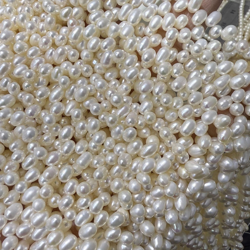 Пресноводни перли – необработени перли за DIY бижута, дупки по ръба с модел 3-7 дупки, свободни перли, лято 2024