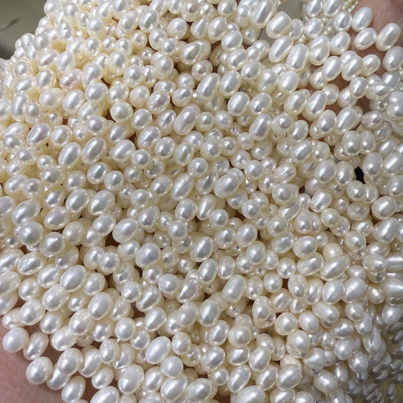 Пресноводни перли – необработени перли за DIY бижута, дупки по ръба с модел 3-7 дупки, свободни перли, лято 2024