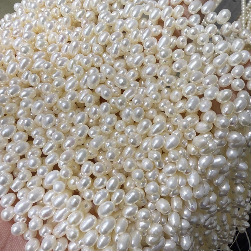 Пресноводни перли – необработени перли за DIY бижута, дупки по ръба с модел 3-7 дупки, свободни перли, лято 2024