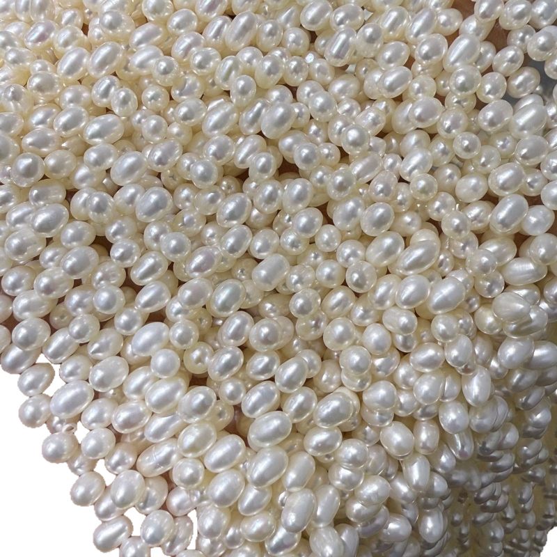 Пресноводни перли – необработени перли за DIY бижута, дупки по ръба с модел 3-7 дупки, свободни перли, лято 2024