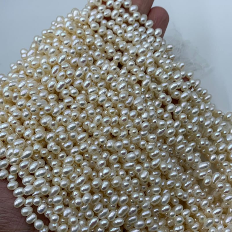 Пресноводни перли – необработени перли за DIY бижута, дупки по ръба с модел 3-7 дупки, свободни перли, лято 2024