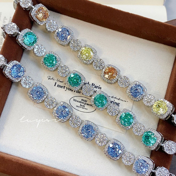 Bakrena narukvica s osmerokutnim Millenijskim rezom i dijamantnim ugradnjama