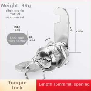 M-75 cinka sakausējuma aizslēga cilindrs failu skapjiem, dzelzs skapjiem, skapju durvīm, griežamai mēlītei aizslēgšanai, skapjiem un pasta kastēm — moderns minimālisms