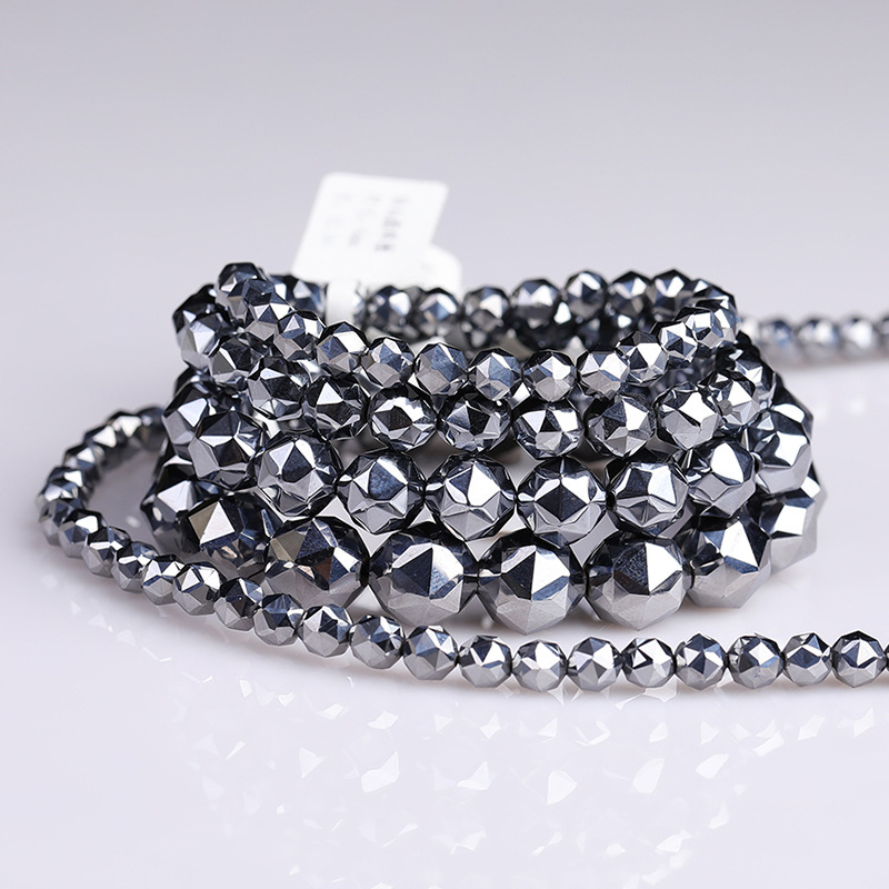 Terahertz rokassprādze ar 128 fasetētām apaļām pērlītēm no polikristāliska silīcija, universāls minimālisks dizains, pret nogurumu.