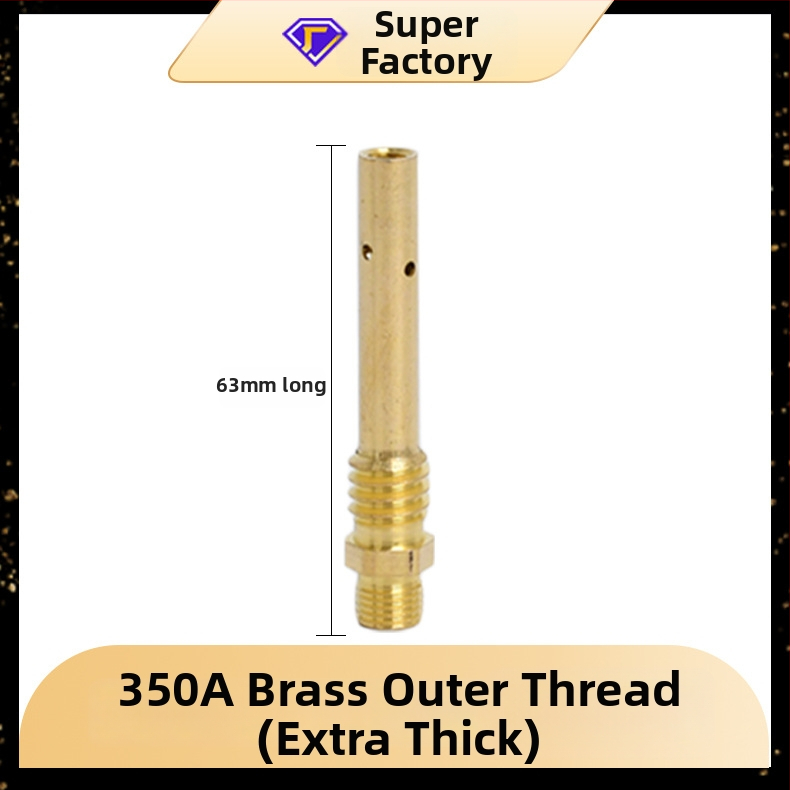 Gāzes metināšanas savienojošais stienis, 200A/350A/500A, iekšējā un ārējā vītnes, misiņš un vara