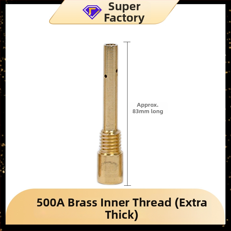 Gāzes metināšanas savienojošais stienis, 200A/350A/500A, iekšējā un ārējā vītnes, misiņš un vara