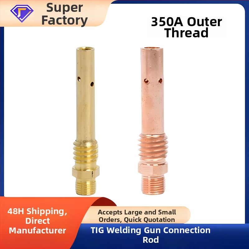 Gāzes metināšanas savienojošais stienis, 200A/350A/500A, iekšējā un ārējā vītnes, misiņš un vara