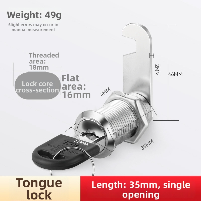 M-75 cinka sakausējuma cilindru slēdznis ar griežamu lūpu — piemērots failu skapjiem, skapjiem, skapja durvīm un pasta kastēm — moderns minimālisma dizains