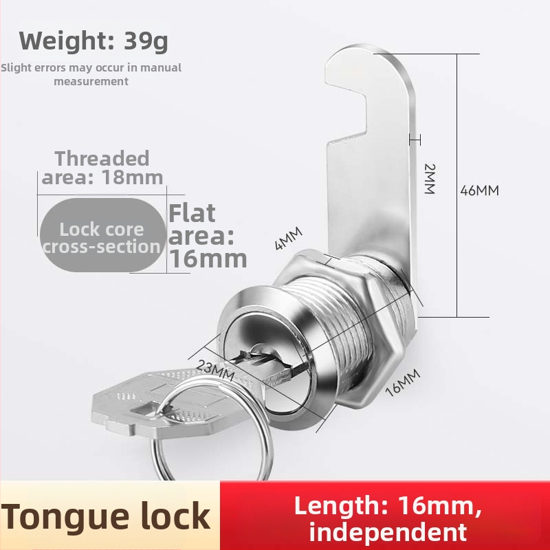 M-75 cinka sakausējuma cilindru slēdznis ar griežamu lūpu — piemērots failu skapjiem, skapjiem, skapja durvīm un pasta kastēm — moderns minimālisma dizains