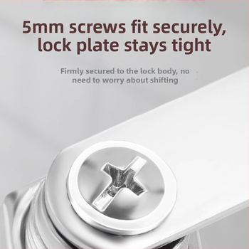 M-75 cinka sakausējuma slēdzene arhīvu skapjiem, skapjiem un pasta kastēm; cilindriskā slēdzene ar pagriezamu lūpu, moderns minimālistisks stils