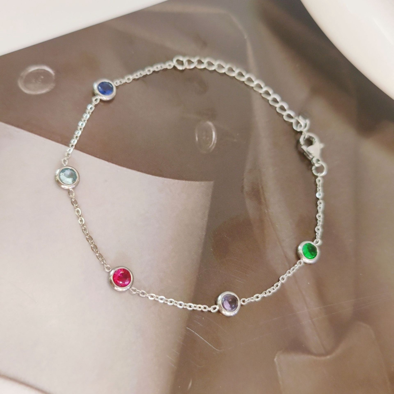 Bakreni set ogrlice i narukvice s križnim lancem, rhinestone privjeskom, dijamantno obrađeno