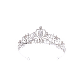 Vjenčani set nakita: tiara, ogrlica i naušnice s rhinestones; legura, križni lanac; motivi: ljubav/kapljica/zvono