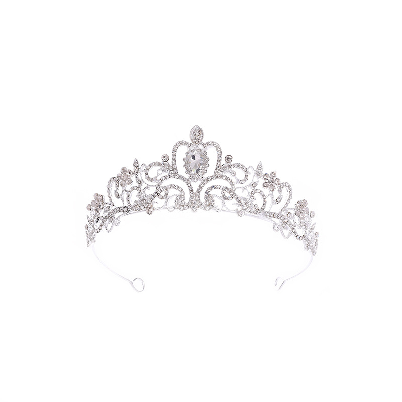 Vjenčani set nakita: tiara, ogrlica i naušnice s rhinestones; legura, križni lanac; motivi: ljubav/kapljica/zvono