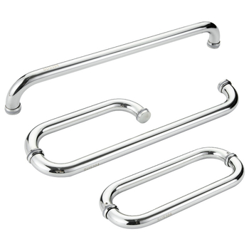 Vonios kambario rankena stiklo dušo durims – 304 nerūdijantis plienas, preciziškas poliravimas, tinka stumdomoms durims, modelis 200