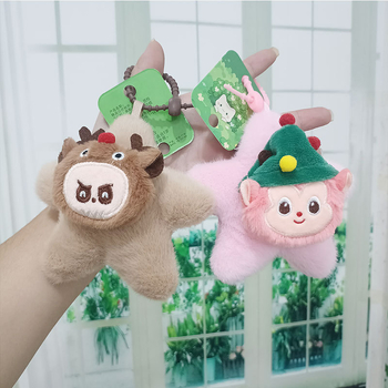 Звезден плюшен ключодържател – малък чудовище, унисекс играчка, къс плюш, пълнеж PP памук, 14+